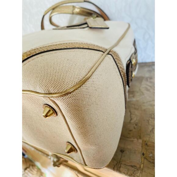 NWT Coach 10737 Legacy Soho Canvas Cream/Gold Python Satchelt Tote Bag Satchel - Picture 7 of 12